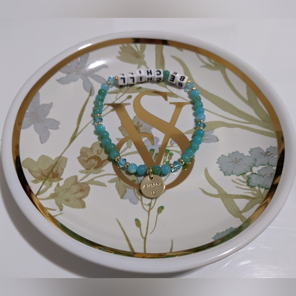 Nib luxury VS 2022 wedding jewelry porcelain gold tone rim - Picture 5 of 8